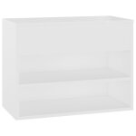 Vidaxl banc  chaussures blanc 60x30x45 cm agglomr
