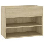 Vidaxl banc  chaussures chne sonoma 60x30x45 cm agglomr