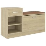 Vidaxl banc  chaussures chne sonoma 94, 5x31x57 cm agglomr