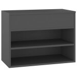 Vidaxl banc  chaussures gris 60x30x45 cm agglomr