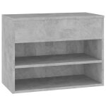 Vidaxl banc  chaussures gris bton 60x30x45 cm agglomr