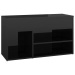 Vidaxl banc à chaussures noir brillant 80x30x45 cm aggloméré Vidaxl banc à chaussures noir brillant 80x30x45 cm aggloméré
