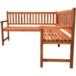 Vidaxl banc de coin de jardin 150 cm bois solide d'acacia