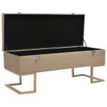 Vidaxl banc avec compartiment de rangement 105 cm beige velours