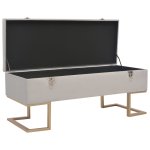 Vidaxl banc avec compartiment de rangement 105 cm gris velours