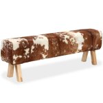 Vidaxl banc cuir vritable de chvre 160 x 28 x 50 cm