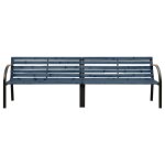 Vidaxl banc double de jardin 241 cm bois de pin chinois gris