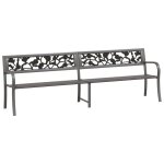 Vidaxl banc double de jardin 246 cm gris acier Vidaxl banc double de jardin 246 cm gris acier