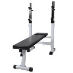 Vidaxl banc d'entranement avec support de poids jeu d'haltres 120 kg