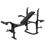 Vidaxl banc d'entranement avec support de poids jeu d'haltres 30, 5kg
