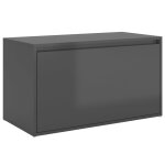 Vidaxl banc d'entre 80x40x45 cm gris brillant agglomr