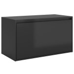 Vidaxl banc d'entre 80x40x45 cm noir brillant agglomr