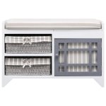 Vidaxl banc d'entrée blanc 70 x 33, 5 x 45 cm bois de paulownia Vidaxl banc d'entrée blanc 70 x 33, 5 x 45 cm bois de paulownia