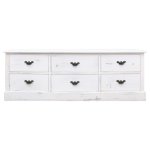 Vidaxl banc d'entre blanc antique 115x30x40 cm bois