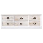Vidaxl banc d'entre blanc et marron clair 115x30x40 cm bois