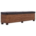Vidaxl banc jacinthe d'eau 140 x 29 x 36 cm marron