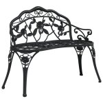 Vidaxl banc de jardin 100 cm aluminium coul noir