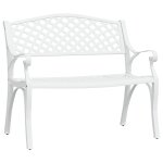 Vidaxl banc de jardin 102 cm aluminium coul blanc