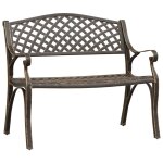 Vidaxl banc de jardin 102 cm aluminium coul bronze