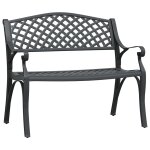 Vidaxl banc de jardin 102 cm aluminium coul noir