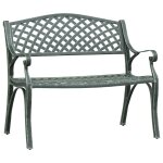 Vidaxl banc de jardin 102 cm aluminium coul vert