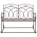 Vidaxl banc de jardin 104 cm fer marron antique