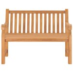 Vidaxl banc de jardin 114 cm bois de teck solide