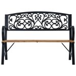 Vidaxl banc de jardin 120 cm bois