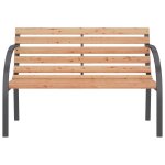 Vidaxl banc de jardin 120 cm bois et fer