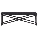 Vidaxl banc de jardin 120 cm rsine tresse noir