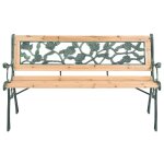 Vidaxl banc de jardin 122 cm bois