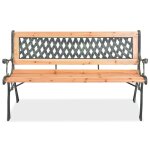 Vidaxl banc de jardin 122 cm bois