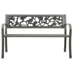 Vidaxl banc de jardin 125 cm acier gris