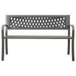 Vidaxl banc de jardin 125 cm acier gris