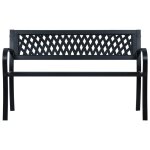 Vidaxl banc de jardin 125 cm noir acier