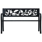 Vidaxl banc de jardin 125 cm noir acier
