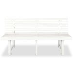 Vidaxl banc de jardin 145, 5 cm plastique blanc Vidaxl banc de jardin 145, 5 cm plastique blanc