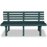 Vidaxl banc de jardin 145, 5 cm plastique vert