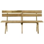Vidaxl banc de jardin 160 cm bois de pin imprgn