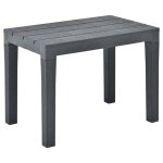 Vidaxl bancs de jardin 2 pcs anthracite plastique
