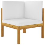 Vidaxl banc de jardin � 2 places avec coussins bois d'acacia massif