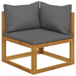 Vidaxl banc de jardin � 2 places avec coussins gris fonc�