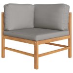 Vidaxl banc de jardin à 2 places avec coussins gris foncé Vidaxl banc de jardin à 2 places avec coussins gris foncé