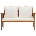 Vidaxl banc de jardin avec coussins 119 cm bois solide d'acacia Vidaxl banc de jardin avec coussins 119 cm bois solide d'acacia