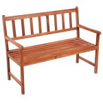 Vidaxl banc de jardin avec coussin 120 cm bois d'acacia massif