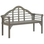 Vidaxl banc de jardin avec coussin 135 cm bois d'acacia massif gris