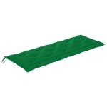 Vidaxl banc de jardin empilable et coussin 159 cm bois de teck massif