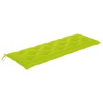 Vidaxl banc de jardin empilable et coussin 159 cm bois de teck massif