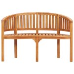 Vidaxl banc de jardin en forme de banane 120 cm teck solide