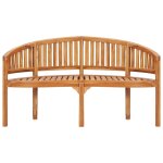 Vidaxl banc de jardin en forme de banane 151 cm teck solide